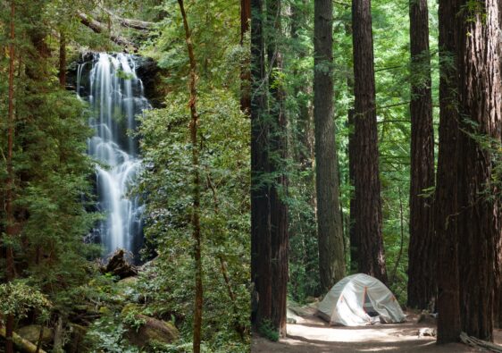 Photo of waterfall at Big Basin Redwoods