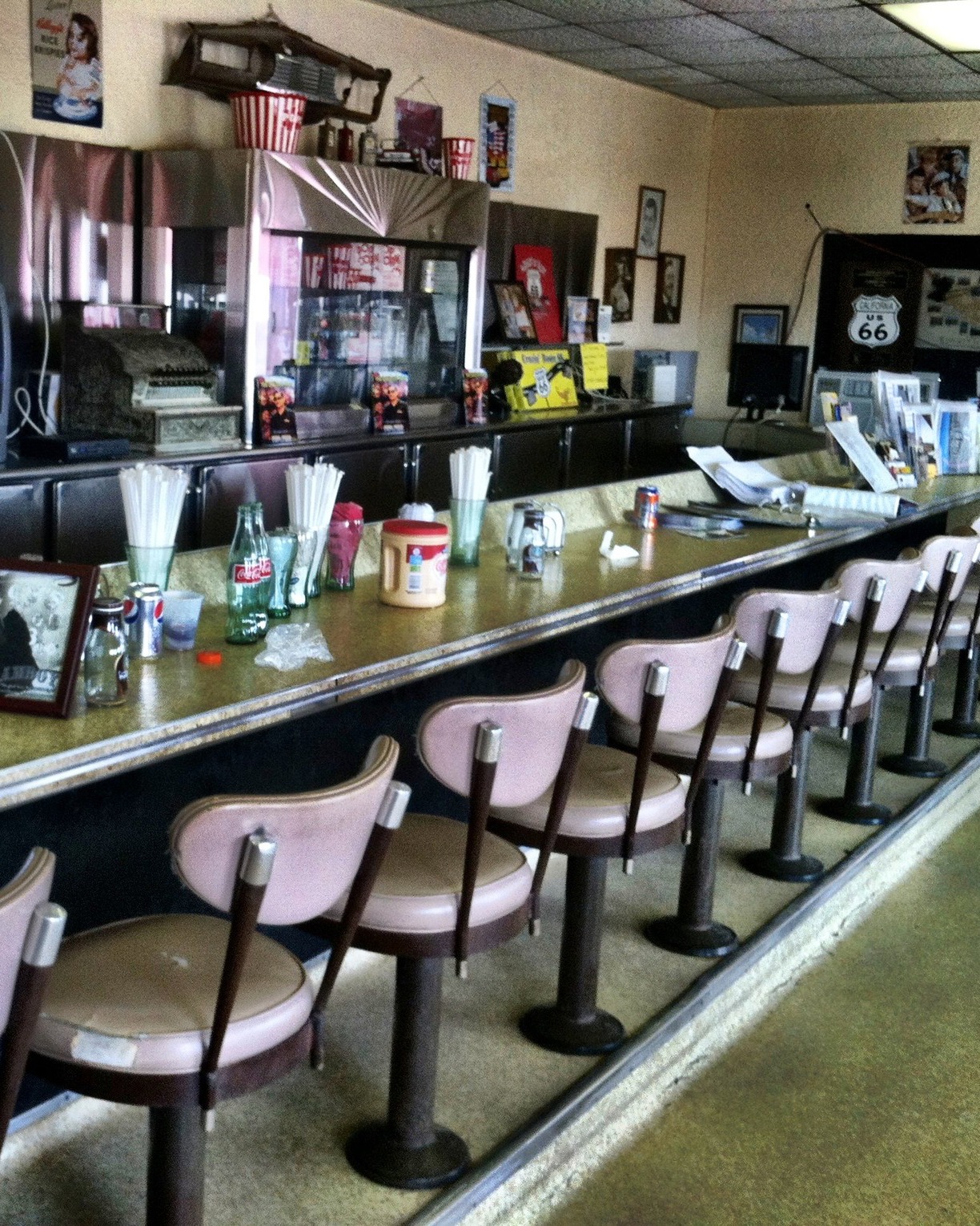 the diner at Roy's Cafe in Amboy